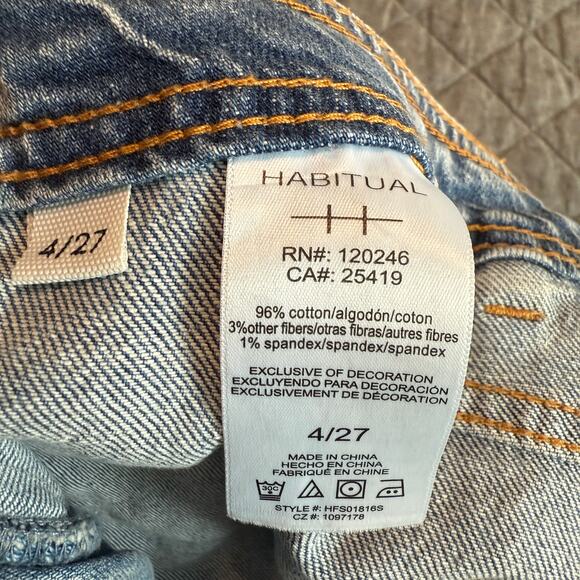 Women's Habitual Denim Blue Jean Pieced Midi A-Line Skirt Size 4 Size 27 - Picture 5 of 9